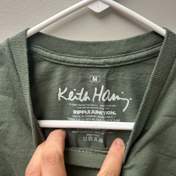 Keith Haring Three Eyed Monster Puff Green T Shirt - Picture 4 of 4